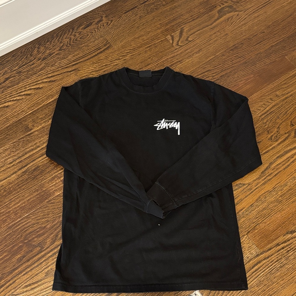 Stussy Jet Black Long Sleeve Shirt